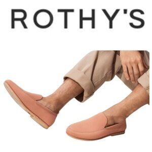 Rothy's Men's The Ravello Loafer Faded Pink Knit Slip-On Casual Shoes Size 11